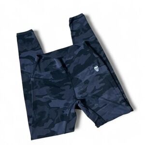 Gymreapers Revive Mid-rise Womens Camo Leggings Black Grey Skull Logo Yoga Pants